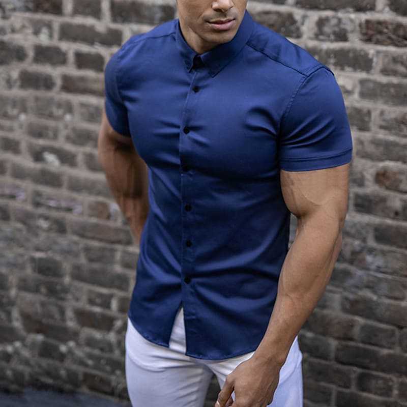 MEN'S SLIM FIT SHORT SLEEVE SHIRT - Zarino Newstyle