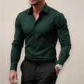 MEN'S SLIM FIT SMART LONG SLEEVE SUMMER SHIRT - Zarino Newstyle