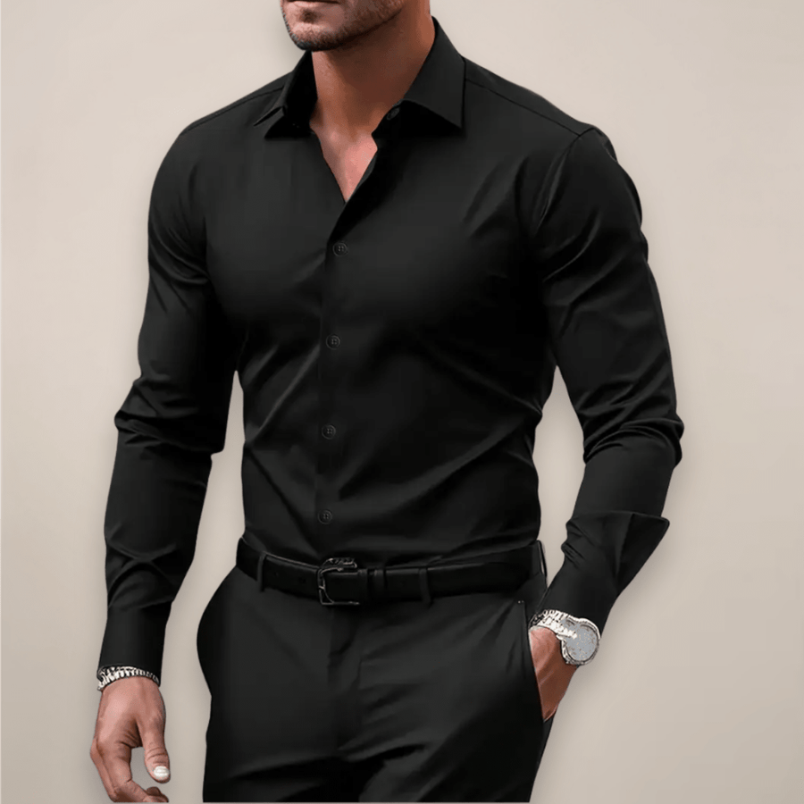 MEN'S SLIM FIT SMART LONG SLEEVE SUMMER SHIRT - Zarino Newstyle
