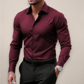 MEN'S SLIM FIT SMART LONG SLEEVE SUMMER SHIRT - Zarino Newstyle