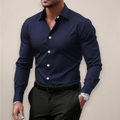 MEN'S SLIM FIT SMART LONG SLEEVE SUMMER SHIRT - Zarino Newstyle