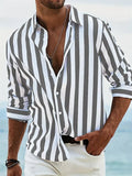 MEN'S STRIPED BUTTON - DOWN RELAXED SUMMER SHIRT - Zarino Newstyle