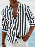 MEN'S STRIPED BUTTON - DOWN RELAXED SUMMER SHIRT - Zarino Newstyle