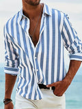 MEN'S STRIPED BUTTON - DOWN RELAXED SUMMER SHIRT - Zarino Newstyle