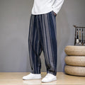 MEN'S STRIPED CROPPED TAPERED SUMMER TROUSERS - Zarino Newstyle