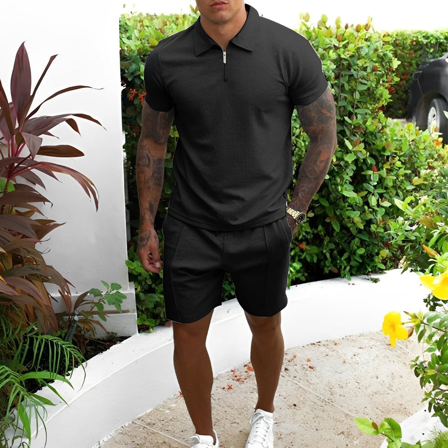 MEN'S SUMMER 2 PIECE POLO SHIRT & SHORTS SET - Zarino Newstyle