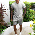 MEN'S SUMMER 2 PIECE POLO SHIRT & SHORTS SET - Zarino Newstyle