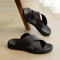 MEN'S SUMMER LEATHER SLIDE SANDALS - Zarino Newstyle