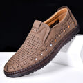 MEN'S SUMMER LEATHER SLIP ON LOAFERS - Zarino Newstyle