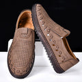 MEN'S SUMMER LEATHER SLIP ON LOAFERS - Zarino Newstyle