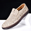 MEN'S SUMMER LEATHER SLIP ON LOAFERS - Zarino Newstyle