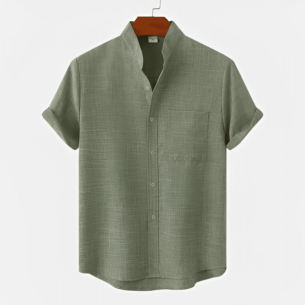 MEN'S SUMMER MANDARIN COLLAR SHIRT
