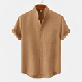 MEN'S SUMMER MANDARIN COLLAR SHIRT - Zarino Newstyle
