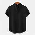 MEN'S SUMMER MANDARIN COLLAR SHIRT - Zarino Newstyle