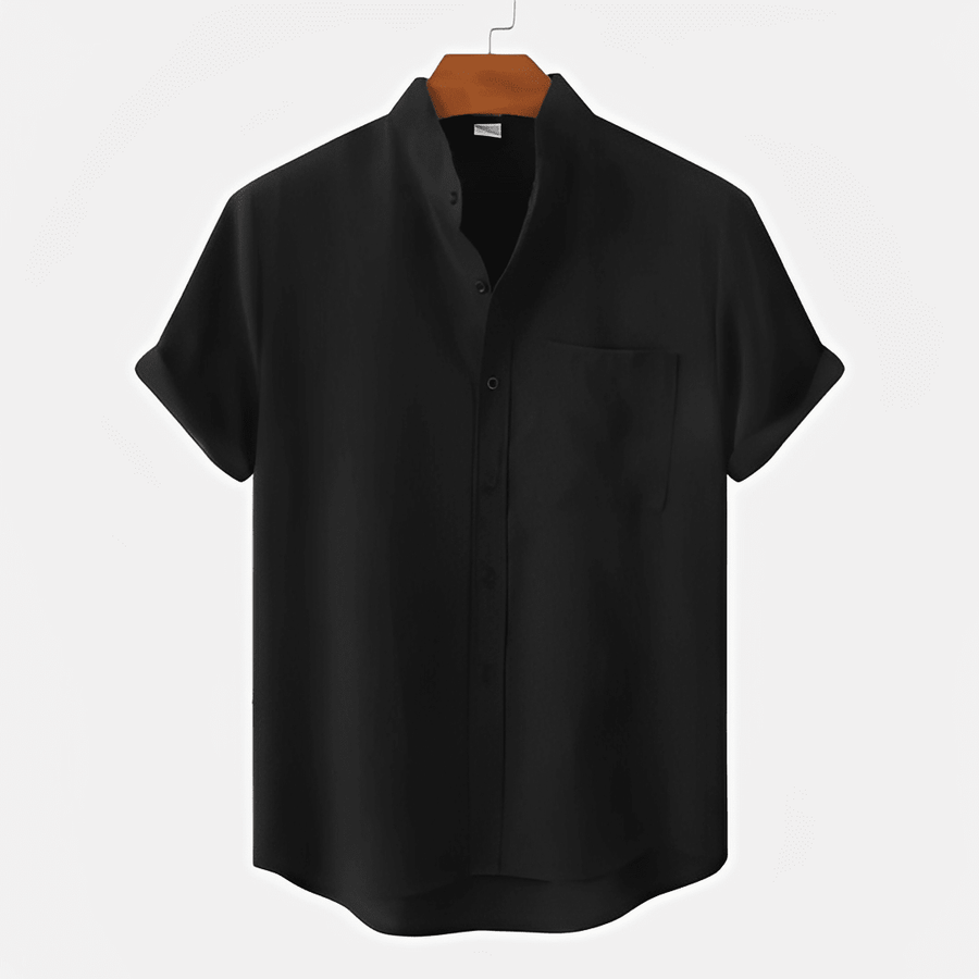 MEN'S SUMMER MANDARIN COLLAR SHIRT - Zarino Newstyle