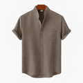 MEN'S SUMMER MANDARIN COLLAR SHIRT - Zarino Newstyle