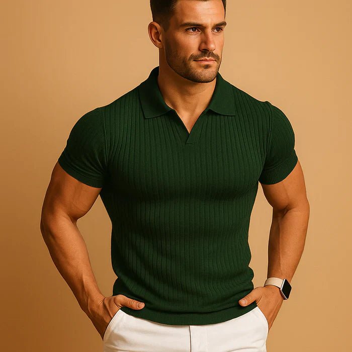 MEN'S SUMMER RIBBED POLO SHIRT - Zarino Newstyle
