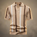 MEN'S SUMMER STRIPED KNIT POLO SHIRT - Zarino Newstyle