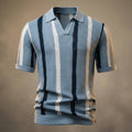 MEN'S SUMMER STRIPED KNIT POLO SHIRT - Zarino Newstyle