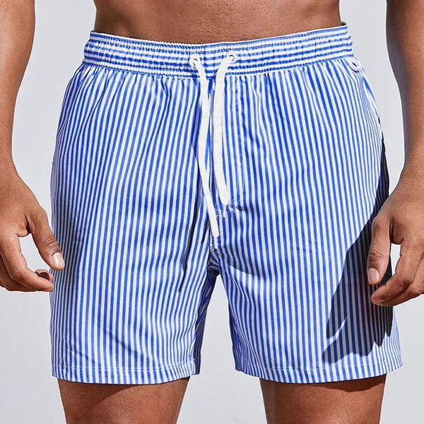 MEN'S SUMMER STRIPED SWIM SHORTS