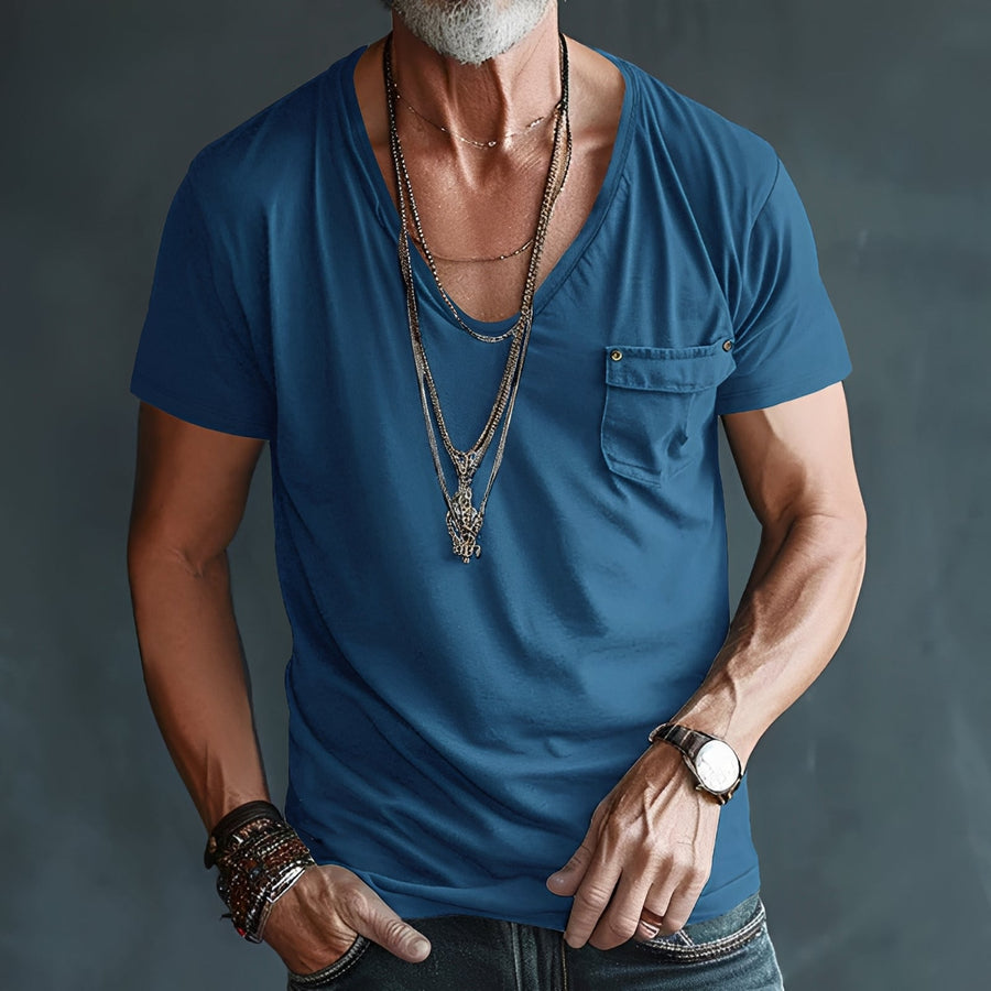 MEN'S SUMMER V - NECK T - SHIRT - Zarino Newstyle