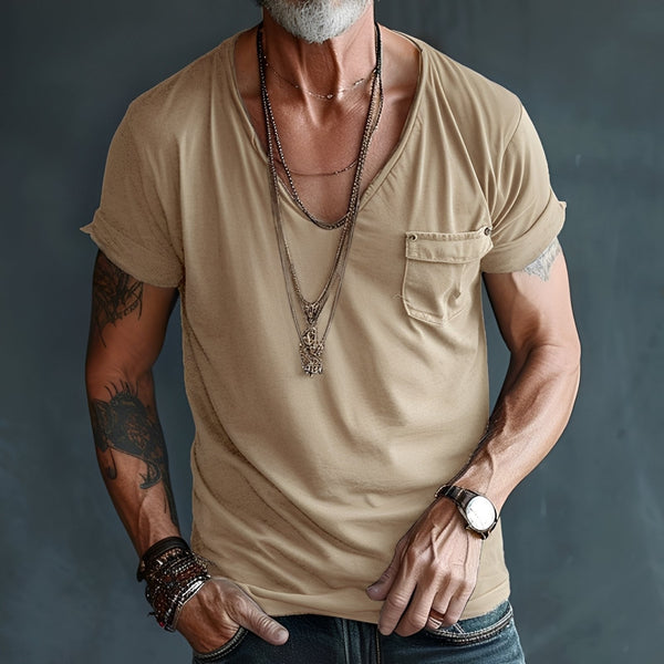 MEN'S SUMMER V - NECK T - SHIRT - Zarino Newstyle