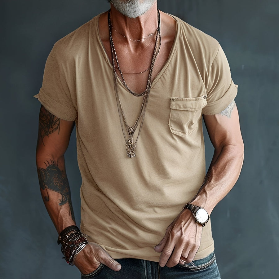 MEN'S SUMMER V - NECK T - SHIRT - Zarino Newstyle