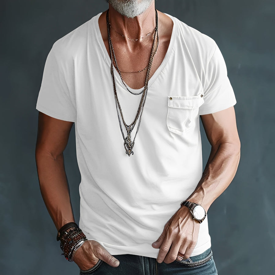 MEN'S SUMMER V - NECK T - SHIRT - Zarino Newstyle
