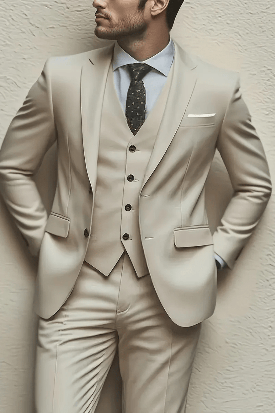 MEN'S TAILORED THREE PIECE SUIT - Zarino Newstyle