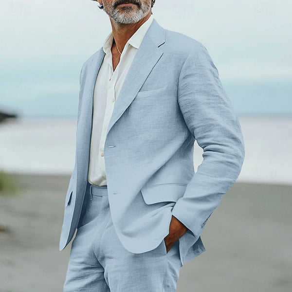 MEN'S TAILORED TWO-PIECE SUMMER SUIT SET