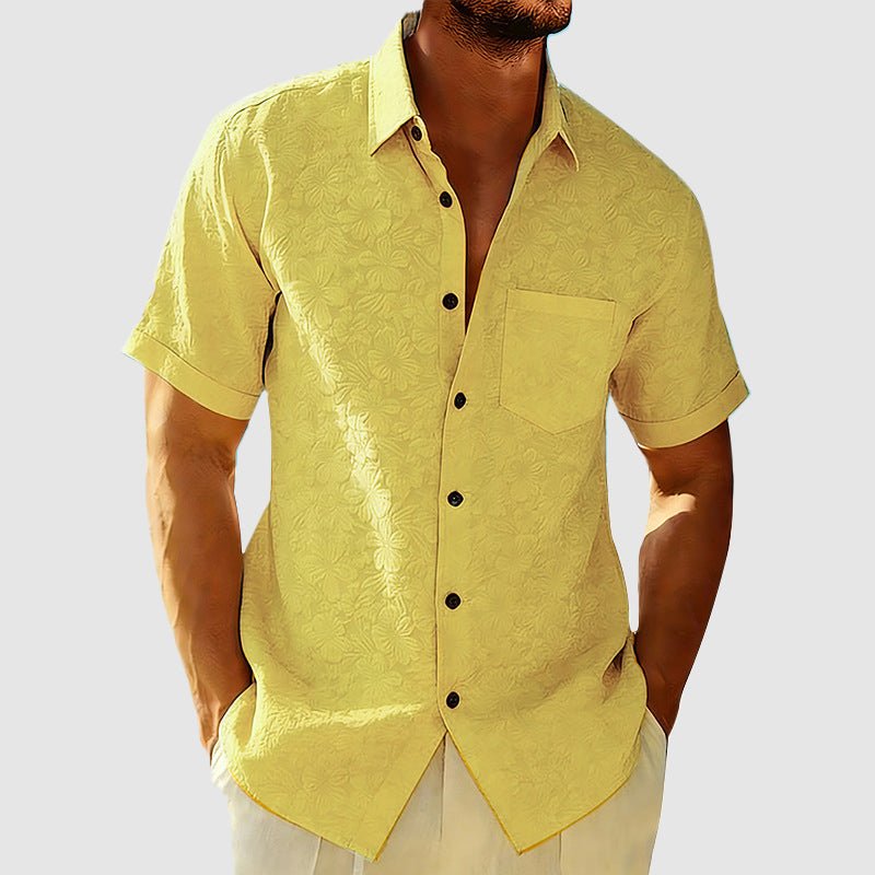 MEN'S TEXTURED FLORAL SUMMER SHIRT - Zarino Newstyle