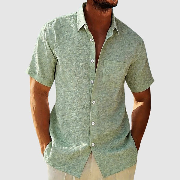 MEN'S TEXTURED FLORAL SUMMER SHIRT - Zarino Newstyle