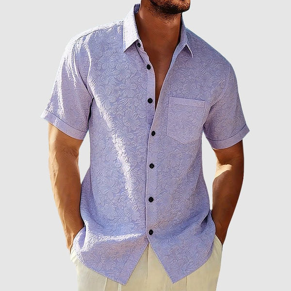 MEN'S TEXTURED FLORAL SUMMER SHIRT
