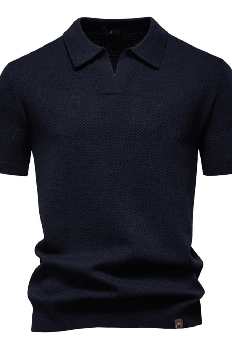 MEN'S TEXTURED KNIT SHORT SLEEVE POLO SHIRT - Zarino Newstyle