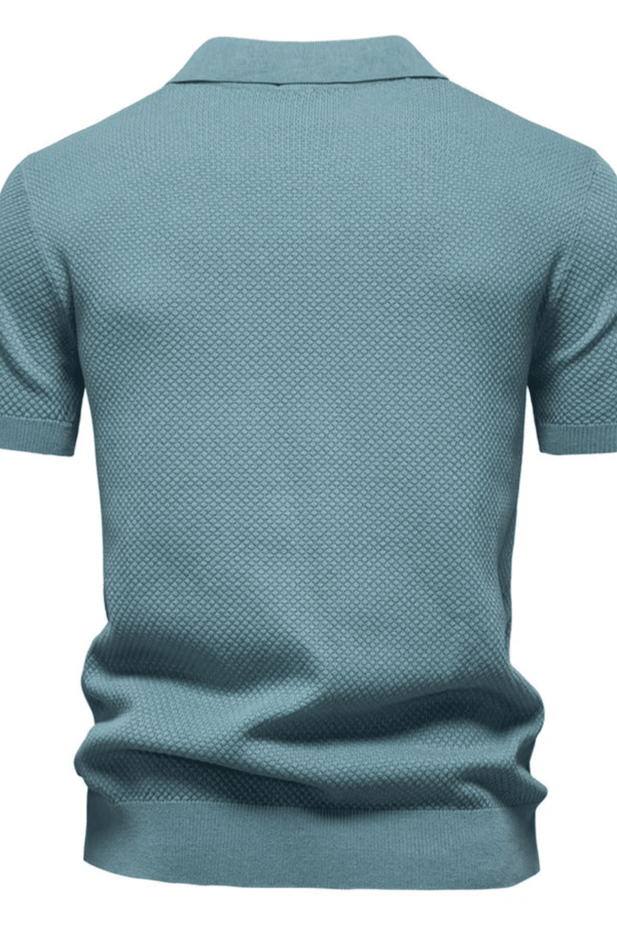MEN'S TEXTURED KNIT SHORT SLEEVE POLO SHIRT - Zarino Newstyle