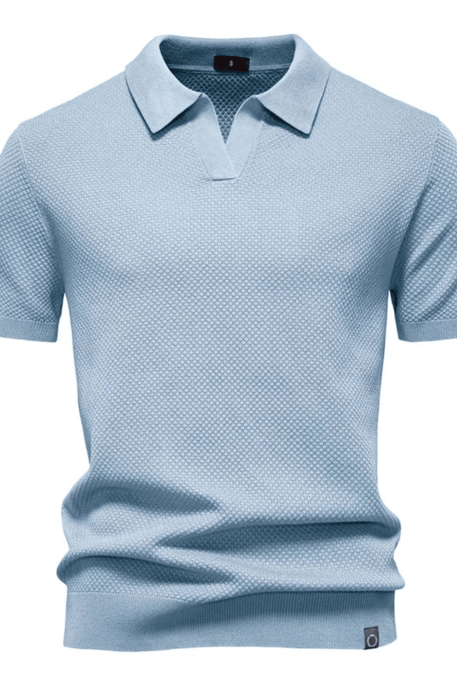 MEN'S TEXTURED KNIT SHORT SLEEVE POLO SHIRT - Zarino Newstyle