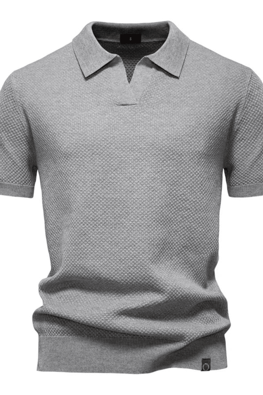 MEN'S TEXTURED KNIT SHORT SLEEVE POLO SHIRT - Zarino Newstyle