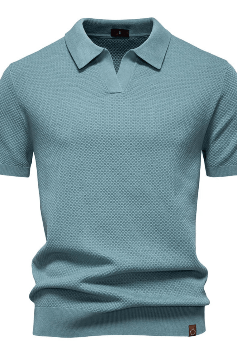 MEN'S TEXTURED KNIT SHORT SLEEVE POLO SHIRT - Zarino Newstyle