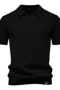 MEN'S TEXTURED KNIT SHORT SLEEVE POLO SHIRT - Zarino Newstyle