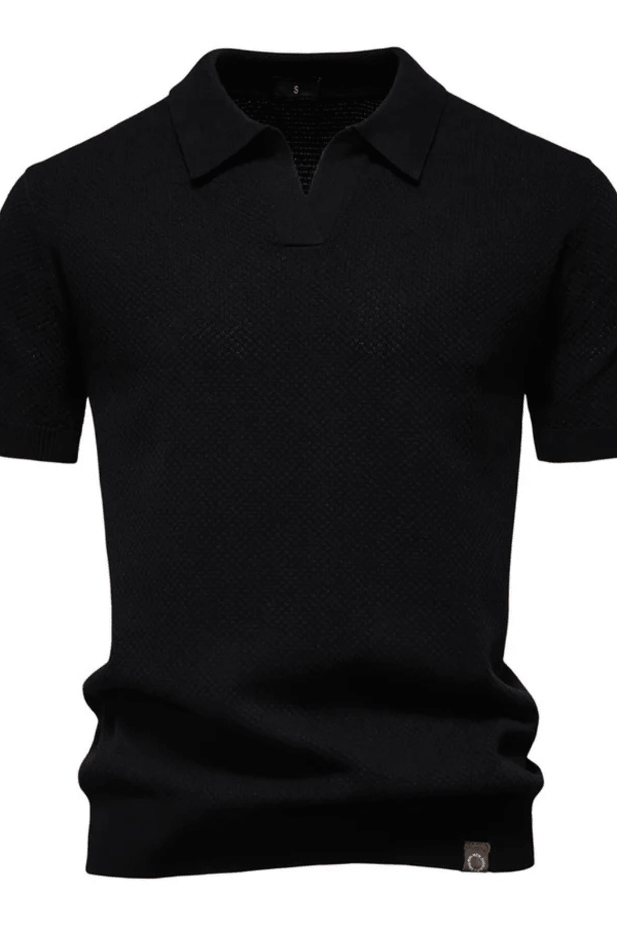 MEN'S TEXTURED KNIT SHORT SLEEVE POLO SHIRT - Zarino Newstyle