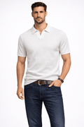 MEN'S TEXTURED KNIT SHORT SLEEVE POLO SHIRT - Zarino Newstyle