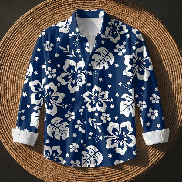 MEN'S TROPICAL PRINT HAWAIIAN SHIRT