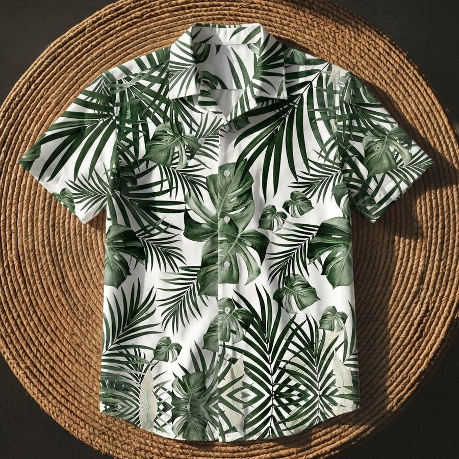 MEN'S TROPICAL PRINT HAWAIIAN SHIRT - Zarino Newstyle