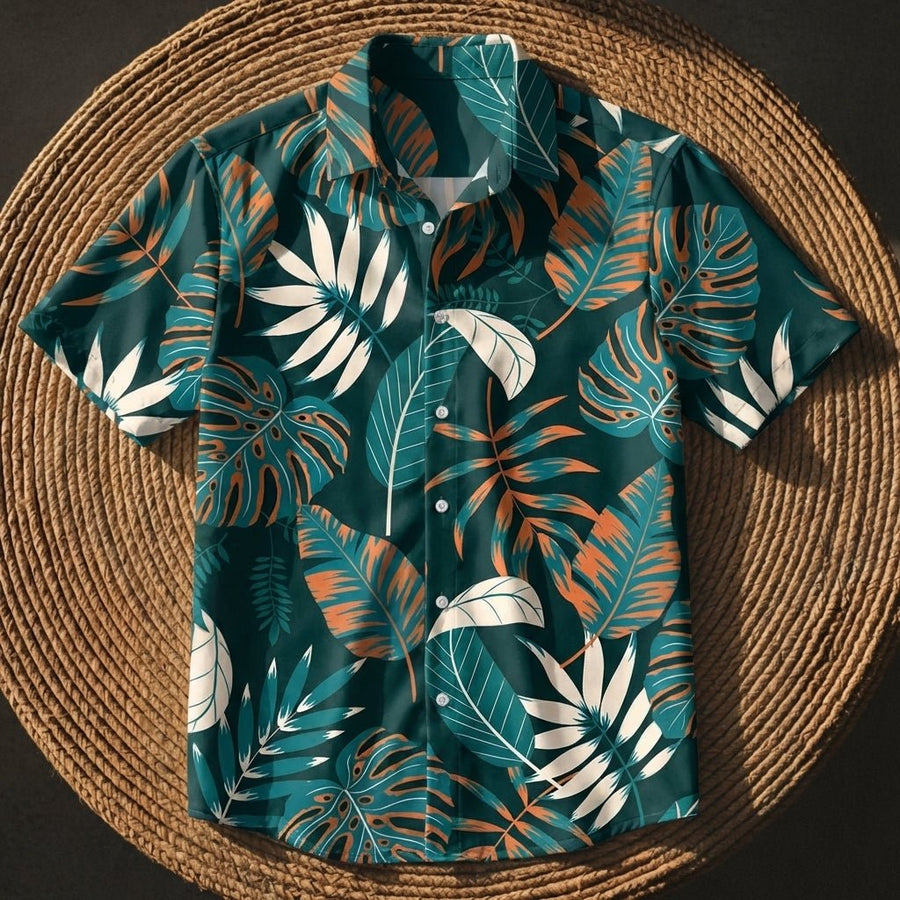 MEN'S TROPICAL PRINT HAWAIIAN SHIRT - Zarino Newstyle