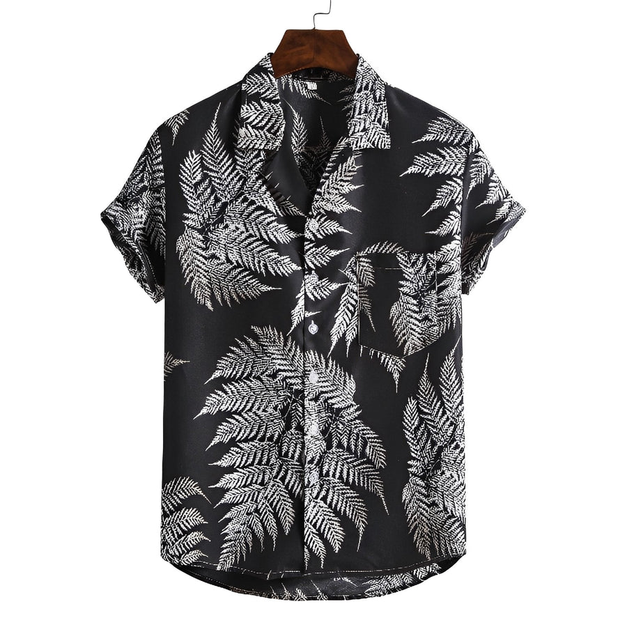 MEN'S TROPICAL PRINT SHORT SLEEVE SUMMER SHIRT - Zarino Newstyle