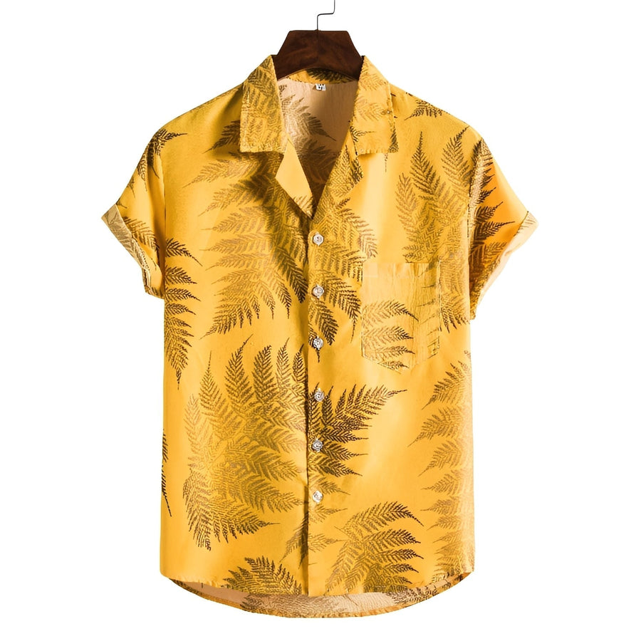 MEN'S TROPICAL PRINT SHORT SLEEVE SUMMER SHIRT - Zarino Newstyle