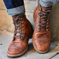 MEN'S VINTAGE LACE - UP ANKLE BOOTS CASUAL DRESS BOOTS - Zarino Newstyle