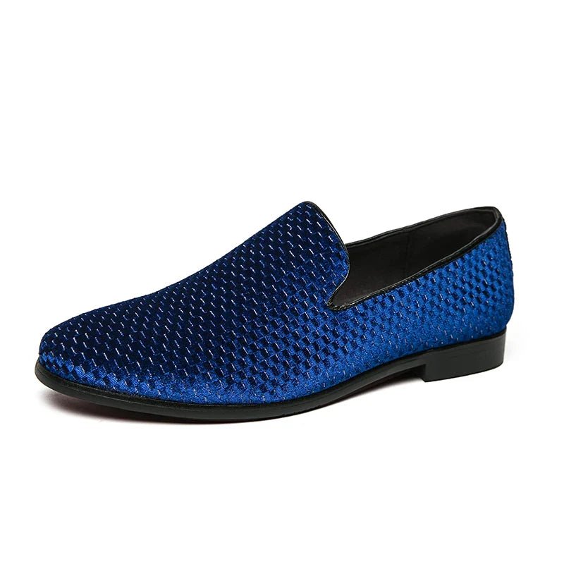 MEN'S WOVEN TEXTURED SLIP - ON DRESS LOAFERS - Zarino Newstyle