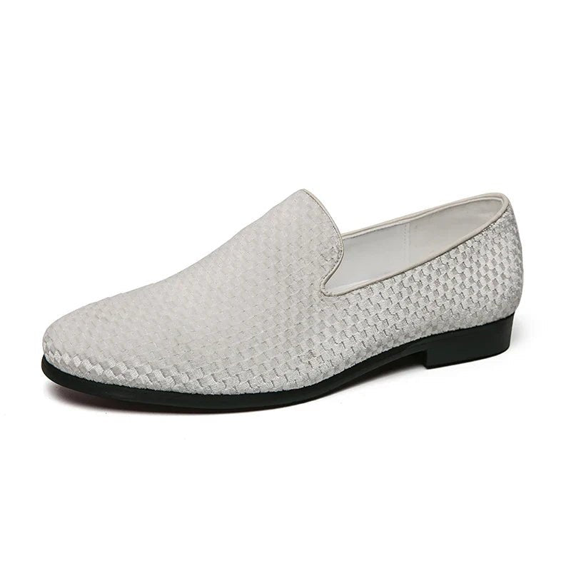 MEN'S WOVEN TEXTURED SLIP - ON DRESS LOAFERS - Zarino Newstyle