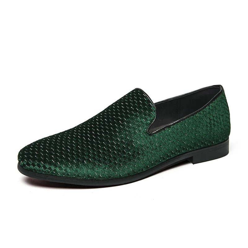 MEN'S WOVEN TEXTURED SLIP - ON DRESS LOAFERS - Zarino Newstyle